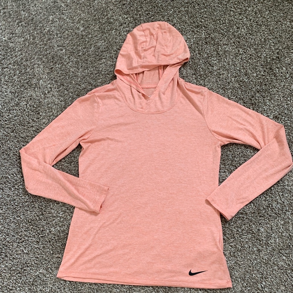 Nike Dri-fit long sleeve hooded shirt Womens size small